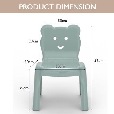   كرسي الأطفال Mahmayi CH01 - كرسي بلاستيكي قابل للتكديس بزوايا مستديرة ناعمة، قوي ومستقر، تصميم مريح، سهل التنظيف - مقاعد الأطفال لغرف اللعب والمدارس (رمادي فاتح، كرسي واحد)