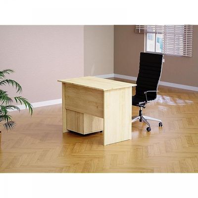 Mahmayi MP1 120x60 Writing Table with Mobile Drawer - Modern Office Desk for Home & Work, Ergonomic Design, Study Desk with Storage, Sturdy Computer Table for Office, Bedroom, Living Room (Oak)