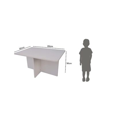 CH01 Ergonomic Child Desk(80X50) Light Grey with 4 X CHC1 Child Plastic Chair Light Grey Combo