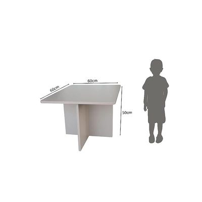 CH01 Child Desk(60X50) Light Grey with 2 X CHC1 Child Plastic Chair Light Grey Combo