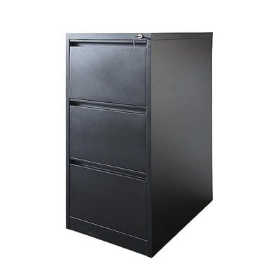 Victory Steel Japan OEM File Cabinet with Lock Large Storage, Metal Portable Cabinet with 4 Drawer, Vertical File Cabinet, 4 Layer Cabinet Office Storage Cabinet (3 Drawer, Matte Black)