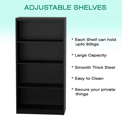 Godrej OEM Open Steel Bookcase Black