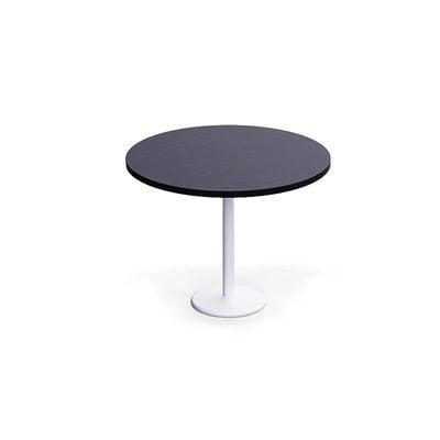 Round Pantry Table, Simple Modern Design Coffee Task for Home Office Bistro Balcony Lawn Breakfast, (100 cm Dia, Black)