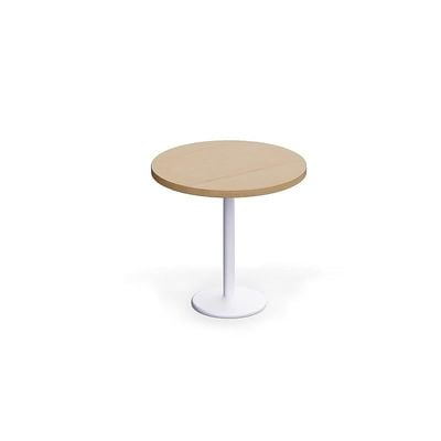 Round Pantry Table, Simple Modern Design Coffee Task for Home Office Bistro Balcony Lawn Breakfast, (80 cm Dia, Oak)