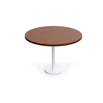 Round Pantry Table, Simple Modern Design Coffee Task for Home Office Bistro Balcony Lawn Breakfast, (120 cm Dia, Dark Walnut)