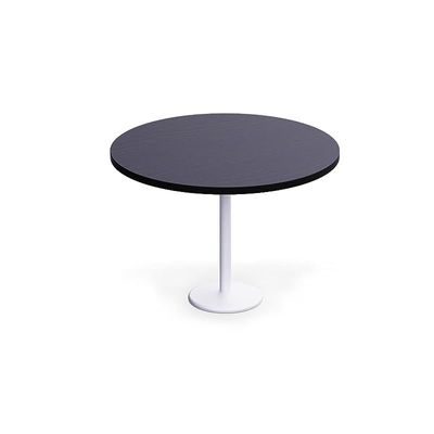 Round Pantry Table, Simple Modern Design Coffee Task for Home Office Bistro Balcony Lawn Breakfast, (120 cm Dia, Black)