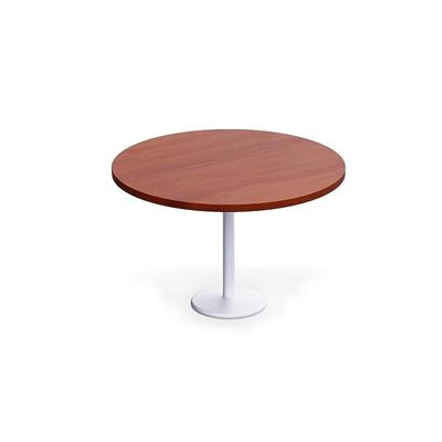 Round Pantry Table, Simple Modern Design Coffee Task for Home Office Bistro Balcony Lawn Breakfast, (120 cm Dia, Apple Cherry)