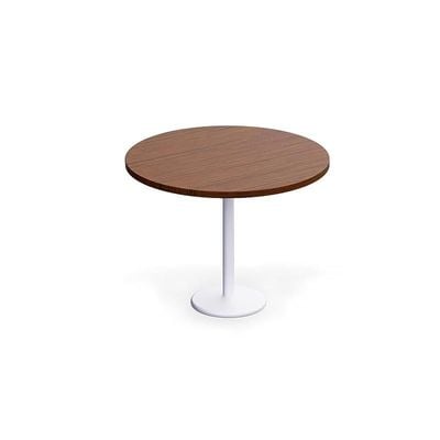 Round Pantry Table, Simple Modern Design Coffee Task for Home Office Bistro Balcony Lawn Breakfast, (100 cm Dia, Dark Walnut)
