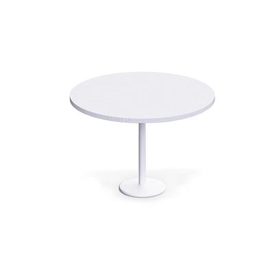 Round Pantry Table, Simple Modern Design Coffee Task for Home Office Bistro Balcony Lawn Breakfast, (120 cm Dia, White)