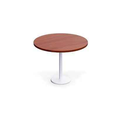 Round Pantry Table, Simple Modern Design Coffee Task for Home Office Bistro Balcony Lawn Breakfast, (100 cm Dia, Apple Cherry)