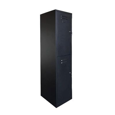 Godrej Compartment Storage Steel Locker Filing Cabinet (Double Doors, Black)