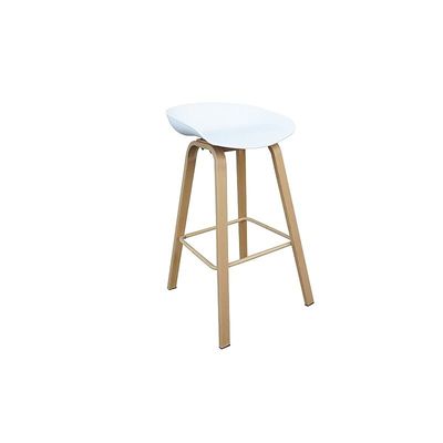 Style Seat Height Bar Stool | Bar Chair for Dining Breakfast Kitchen Stool - White_Pack of 2