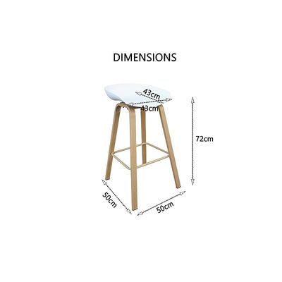 Style Seat Height Bar Stool | Bar Chair for Dining Breakfast Kitchen Stool - White