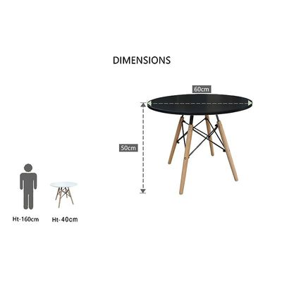 طاولة القهوة الخشبية Mahmayi TJ HYB01 60DIA باللون الأسود (قطر 60 سم)