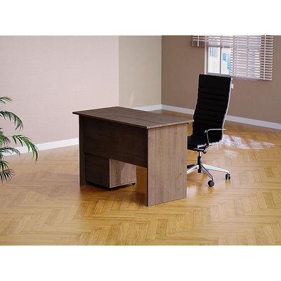 Mahmayi MP1 100x60 Writing Table with Mobile Drawer - Modern Office Desk for Home & Work, Ergonomic Design, Study Desk with Storage, Sturdy Computer Table for Office, Bedroom, Living Room (Brown)
