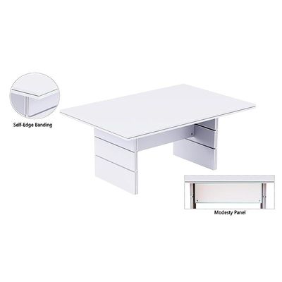 Zelda Conference Table | Office Conference cum Meeting Table, White_180cm