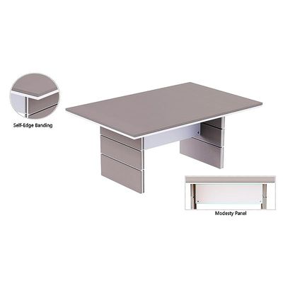 Zelda Conference Table | Office Conference cum Meeting Table, Anthracite Linen_240cm
