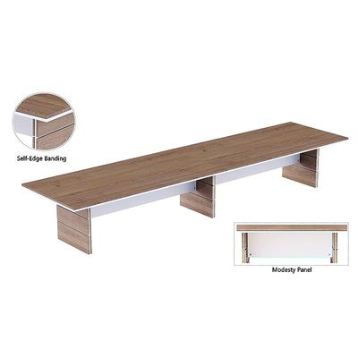 Zelda Conference Table Truffle Brown Davos Oak | Office Conference cum Meeting Table_480cm