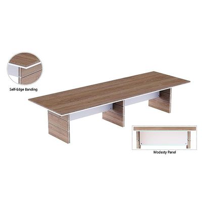 Zelda Conference Table Truffle Brown Davos Oak | Office Conference cum Meeting Table_360cm