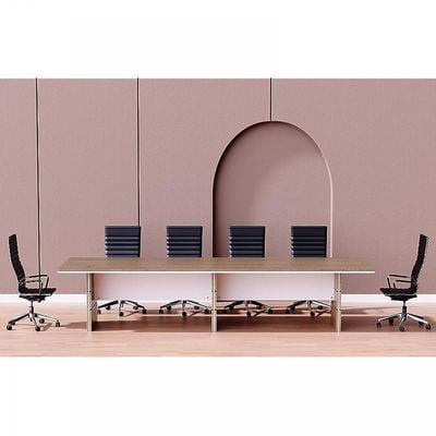 Zelda Conference Table Truffle Brown Davos Oak | Office Conference cum Meeting Table_360cm