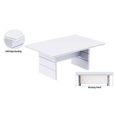 Zelda Conference Table | Office Conference cum Meeting Table, White_240cm