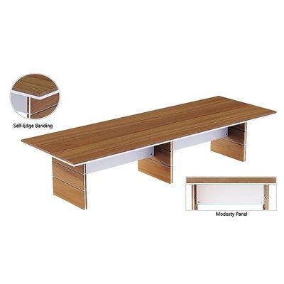 Zelda Conference Table | Office Conference cum Meeting Table, Natural Dijon Walnut_480cm