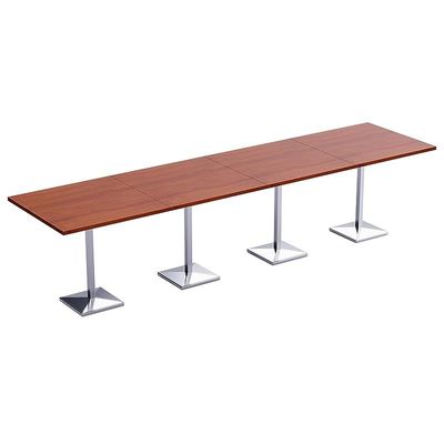 Mahmayi Bar Table Square Base 16 Seater Cocktail Bistro Table for Pub, Kitchen, Living Room, Dining Room, Kitchen & Home bar_Apple Cherry