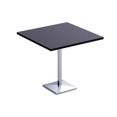 Mahmayi Bar Table Square Base 4 Seater Cocktail Bistro Table for Pub, Kitchen, Living Room, Dining Room, Kitchen & Home bar_Black