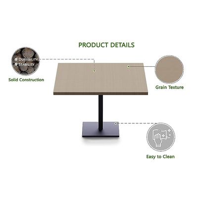 Mahmayi Ristoran Bar Table Square Base - 24 Seater Cocktail Bistro Table for Pub, Living Room, Dining Room - Ideal for Home & Commercial Kitchen Organization, Workspace Enhancement - Linen