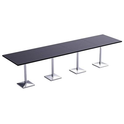 Mahmayi Bar Table Square Base 16 Seater Cocktail Bistro Table for Pub, Kitchen, Living Room, Dining Room, Kitchen & Home bar_Black