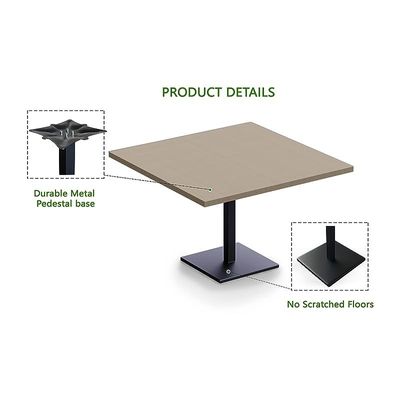 Mahmayi Ristoran Bar Table Square Base - 12 Seater Cocktail Bistro Table for Pub, Living Room, Dining Room - Ideal for Home & Commercial Kitchen Organization, Workspace Enhancement - Linen