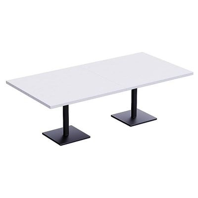 Mahmayi Ristoran Bar Table Square Base - 8 Seater Cocktail Bistro Table for Pub, Living Room, Dining Room - Ideal for Home & Commercial Kitchen Organization, Workspace Enhancement - White