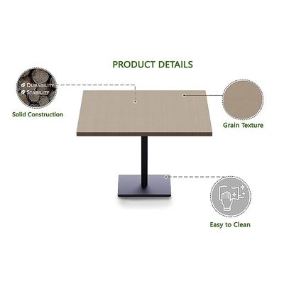 Mahmayi Ristoran Bar Table Square Base - 20 Seater Cocktail Bistro Table for Pub, Living Room, Dining Room - Ideal for Home & Commercial Kitchen Organization, Workspace Enhancement - Linen