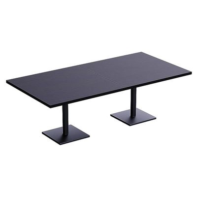 Mahmayi Ristoran Bar Table Square Base - 8 Seater Cocktail Bistro Table for Pub, Living Room, Dining Room - Ideal for Home & Commercial Kitchen Organization, Workspace Enhancement - Black