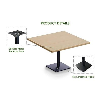 Ristoran 500X500E-720 24 seater Square Base Cafe-Dining-Meeting Table Oak