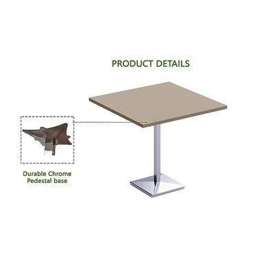 Mahmayi Bar Table Square Base 4 Seater Cocktail Bistro Table for Pub, Kitchen, Living Room, Dining Room, Kitchen & Home bar_Linen