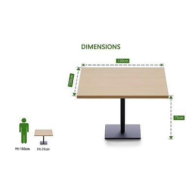 قاعدة مربعة لطاولة بار Mahmayi Ristoran - طاولة بيسترو كوكتيل ذات 4 مقاعد للحانة وغرفة المعيشة وغرفة الطعام - مثالية لتنظيم المطبخ المنزلي والتجاري، وتعزيز مساحة العمل - بلوط