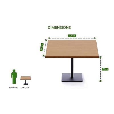 قاعدة مربعة لطاولة بار Mahmayi Ristoran - طاولة بيسترو كوكتيل ذات 4 مقاعد للحانة وغرفة المعيشة وغرفة الطعام - مثالية لتنظيم المطبخ المنزلي والتجاري، وتعزيز مساحة العمل - جوز فاتح