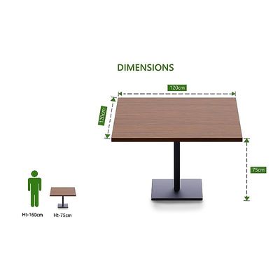 قاعدة مربعة لطاولة بار Mahmayi Ristoran - طاولة بيسترو كوكتيل ذات 4 مقاعد للحانة وغرفة المعيشة وغرفة الطعام - مثالية لتنظيم المطبخ المنزلي والتجاري، وتعزيز مساحة العمل - الجوز الداكن