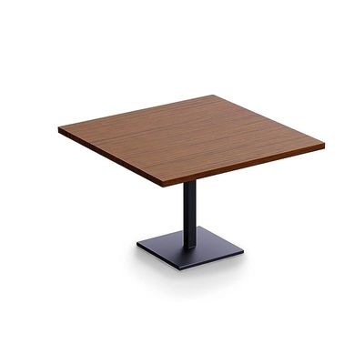 Mahmayi Ristoran Bar Table Square Base - 4 Seater Cocktail Bistro Table for Pub, Living Room, Dining Room - Ideal for Home & Commercial Kitchen Organization, Workspace Enhancement - Dark Walnut