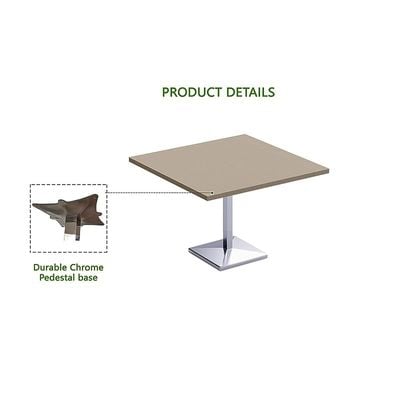 Mahmayi Ristoran 500PE-480 16 Seater Square Modular Pantry Table - Linen - Ideal for Dining, Kitchen, or Restaurant Use