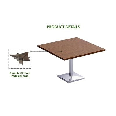 Mahmayi Ristoran 500PE-600 20 Seater Square Modular Pantry Table - Dark Walnut - Ideal for Dining, Kitchen, or Restaurant Use