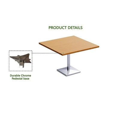 Mahmayi Ristoran 500PE-600 20 Seater Square Modular Pantry Table - Light Walnut - Ideal for Dining, Kitchen, or Restaurant Use