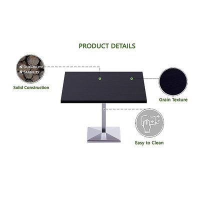 Ristoran 500PE-600 20 Seater Square Modular Pantry Table Black