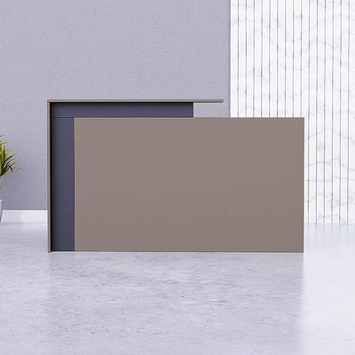 Zelda 26R001 Modern Reception Desk| Reception Counter | 180cm_Truffle Brown