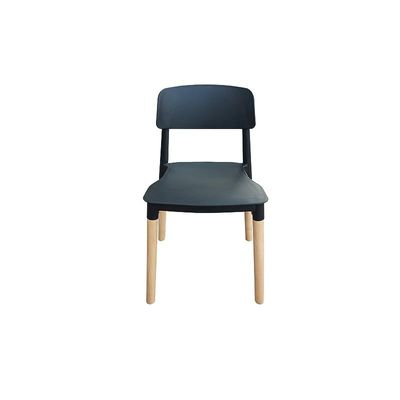 Mahmayi TJ HYL-088 Wooden Legs with Plastic moulded Dining Chair Black