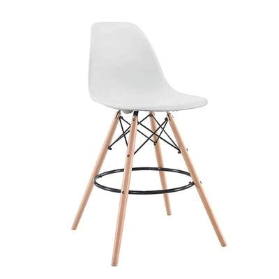 Modern Home Bar Stool White (Set of One)