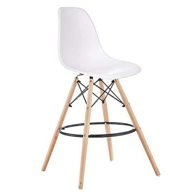 Modern Home Bar Stool White (Set of One)