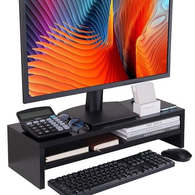 BEYGORM Monitor Stand Riser, 2 Tiers Screen Stand for Laptop Computer/TV/PC/Printer, Multifunctional Desktop Organizer 21.6L x 7.8" W x 5.2" H (Black)€¦