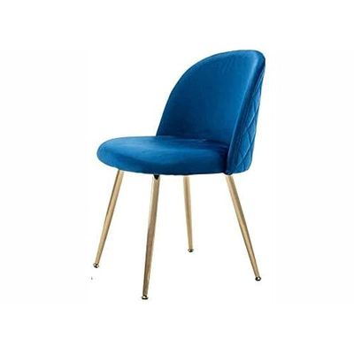 HYDC020 Dining Chairs, Modern Kitchen Chairs Velvet Upholstered Accent Leisure Chairs for Living Room &amp; Dining Set, Blue